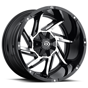 422-7970GBMF12 - Vision 422 Prowler 17X9 8X170 12mm Gloss Black Machined Face - Vision Wheels Canada