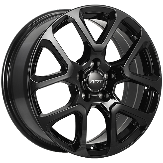 R12717001 - ART Replica 127 17X7 5X110 ET 40mm Gloss Black - ART Replica Wheels Canada