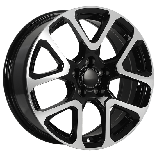 R12717002 - ART Replica 127 17X7.5 5X110 ET 40mm Gloss Black - Machined Face DURACOAT - ART Replica Wheels Canada