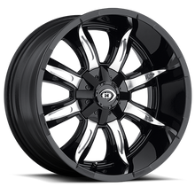 Charger l'image dans la galerie, 423-7983GBMF12 - Vision 423 Manic 17X9 6X139.7 12mm Gloss Black Machined Face - Vision Wheels Canada