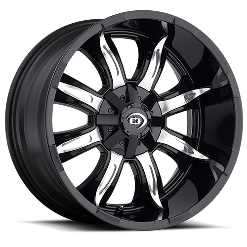 423H2936GBMF-12 - Vision 423 Manic 20X9 6X135 -12mm Gloss Black Machined Face - Vision Wheels Canada