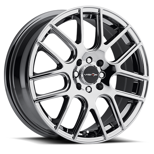 426H6703C38 - Vision 426?Cross II 16X7 5X114.3 / 5X112 38mm Chrome - Vision Wheels Canada