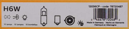 H6WCP Philips Standard Minature 12036 - Standard - Multiple Commercial 10-Pack Philips Bulbs