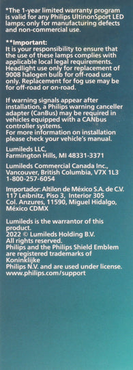 9008USLED Philips Ultinon Sport - UltinonSport LED Philips Bulbs