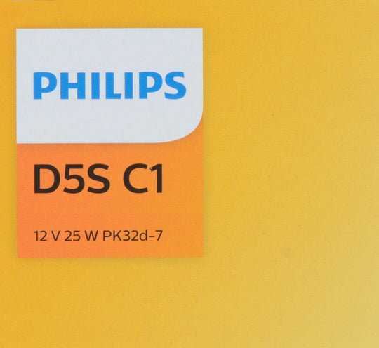 D5SC1 Philips Xenon HID lamp D5S - Standard - Single Commercial Pack Philips Bulbs