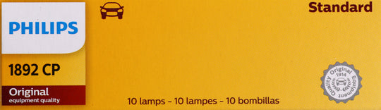 1892CP Philips Standard Miniature 1892 - Standard - Multiple Commercial 10-Pack Philips Bulbs