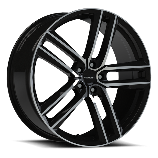 475V9865GBMF35 - Vision 475 Clutch 19X8.5 5X114.3 35mm Gloss Black Machined Face - Vision Wheels Canada