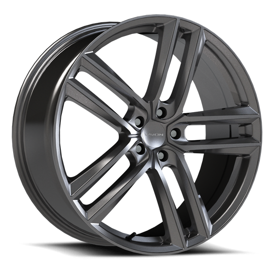 475V9845GM35 - Vision 475 Clutch 19X8.5 5X112 35mm Gunmetal - Vision Wheels Canada
