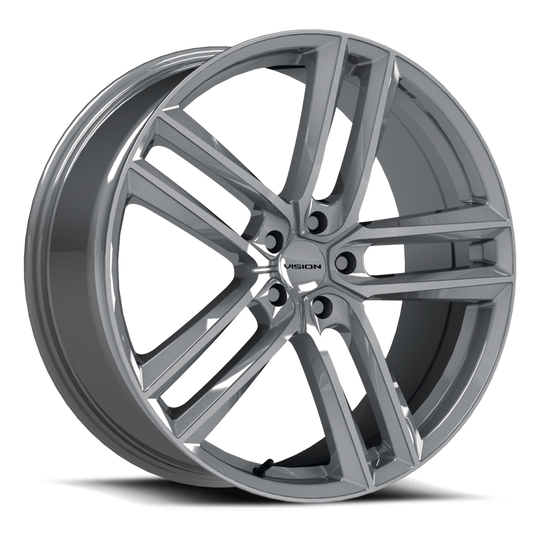 475V9831HS42 - Vision 475 Clutch 19X8.5 5X108 42mm Hyper Silver - Vision Wheels Canada