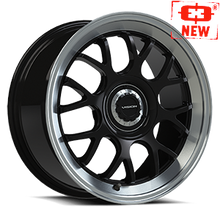 Charger l'image dans la galerie, 478-7821GBBRL38 - Vision 478 Alpine 17X8 4X114.3 / 4X100 38mm Gloss Black Brushed Lip - Vision Wheels Canada