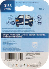 Load image into Gallery viewer, 3156CVB2 Philips CrystalVision ultra miniature 3156 - CrystalVision Ultra - Twin Blister Pack Philips Bulbs