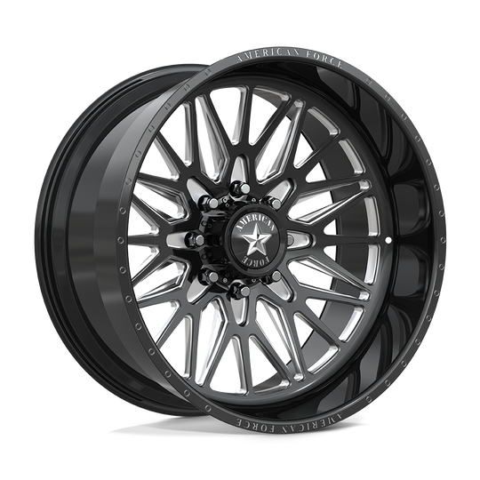 AFTJCKH41G24-5-20 - American Force AW041 Frost 22X12 8X180 -55mm Gloss Black Machined - American Force Wheels Canada
