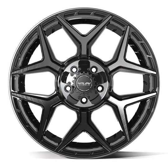4P06-20090-5D55-0BBT - 4Play 4P06 20X9 5X127 / 5X139.7 ET0mm Gloss Black with Brushed Face & Tinted Clear - 4Play Wheels Canada