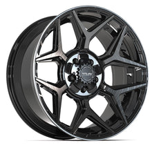 Charger l'image dans la galerie, 4P06-20090-5D55-0BBT - 4Play 4P06 20X9 5X127 / 5X139.7 ET0mm Gloss Black with Brushed Face &amp; Tinted Clear - 4Play Wheels Canada