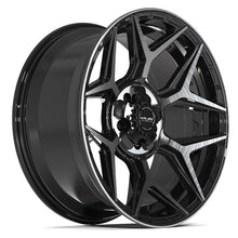 Charger l'image dans la galerie, 4P06-20090-5D55-0BBT - 4Play 4P06 20X9 5X127 / 5X139.7 ET0mm Gloss Black with Brushed Face &amp; Tinted Clear - 4Play Wheels Canada