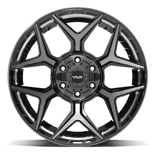 4P06-20090-6D55-0BBT - 4Play 4P06 20X9 6X139.7 / 6X135 ET0mm Gloss Black with Brushed Face & Tinted Clear - 4Play Wheels Canada