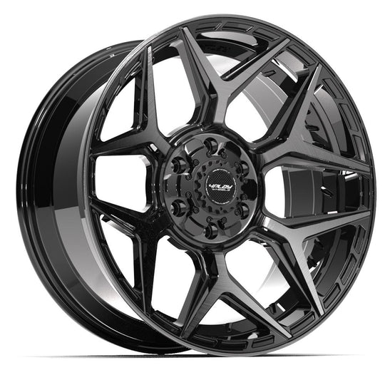 4P06-20090-6D55-0BBT - 4Play 4P06 20X9 6X139.7 / 6X135 ET0mm Gloss Black with Brushed Face & Tinted Clear - 4Play Wheels Canada