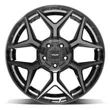 Charger l'image dans la galerie, 4P06-20100-5D55-18BBT - 4Play 4P06 20X10 5X127 / 5X139.7 ET-18mm Gloss Black with Brushed Face &amp; Tinted Clear - 4Play Wheels Canada