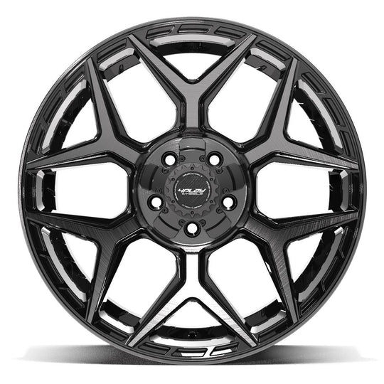 4P06-20100-5D55-18BBT - 4Play 4P06 20X10 5X127 / 5X139.7 ET-18mm Gloss Black with Brushed Face & Tinted Clear - 4Play Wheels Canada