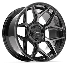 Charger l'image dans la galerie, 4P06-20100-5D55-18BBT - 4Play 4P06 20X10 5X127 / 5X139.7 ET-18mm Gloss Black with Brushed Face &amp; Tinted Clear - 4Play Wheels Canada