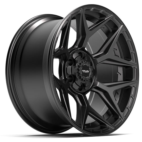4P06-20100-6D55-18B1 - 4Play 4P06 20X10 6X139.7 / 6X135 ET-18mm Satin Black - 4Play Wheels Canada