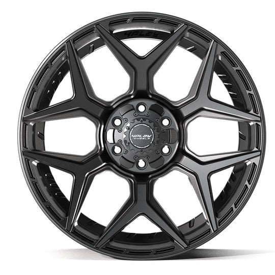 4P06-22090-6D55-12B1 - 4Play 4P06 22X9 6X139.7 / 6X135 ET12mm Satin Black - 4Play Wheels Canada