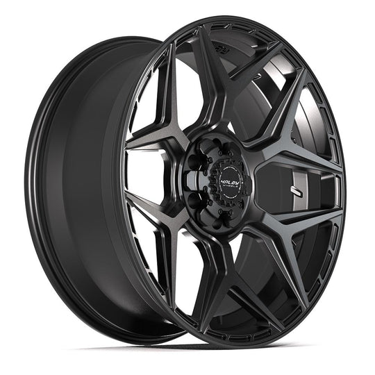 4P06-22090-6D55-12B1 - 4Play 4P06 22X9 6X139.7 / 6X135 ET12mm Satin Black - 4Play Wheels Canada
