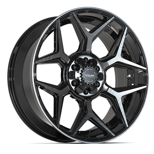 4P06-22090-6D55-12BBT - 4Play 4P06 22X9 6X139.7 / 6X135 ET12mm Gloss Black with Brushed Face & Tinted Clear - 4Play Wheels Canada