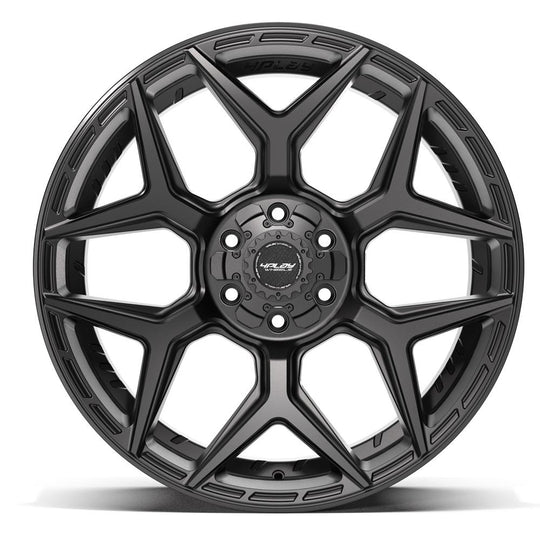 4P06-22100-6D55-18B1 - 4Play 4P06 22X10 6X139.7 / 6X135 ET-18mm Satin Black - 4Play Wheels Canada