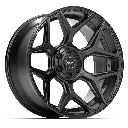 4P06-22100-6D55-18B1 - 4Play 4P06 22X10 6X139.7 / 6X135 ET-18mm Satin Black - 4Play Wheels Canada