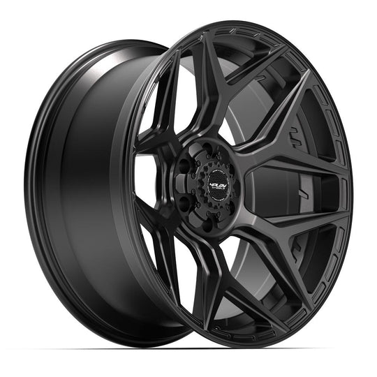 4P06-22100-6D55-18B1 - 4Play 4P06 22X10 6X139.7 / 6X135 ET-18mm Satin Black - 4Play Wheels Canada