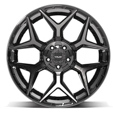 Load image into Gallery viewer, 4P06-22120-5D55-44BBT - 4Play 4P06 22X12 5X127 / 5X139.7 ET-44mm Gloss Black with Brushed Face &amp; Tinted Clear - 4Play Wheels Canada