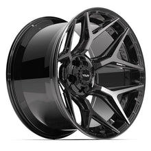 Load image into Gallery viewer, 4P06-22120-5D55-44BBT - 4Play 4P06 22X12 5X127 / 5X139.7 ET-44mm Gloss Black with Brushed Face &amp; Tinted Clear - 4Play Wheels Canada