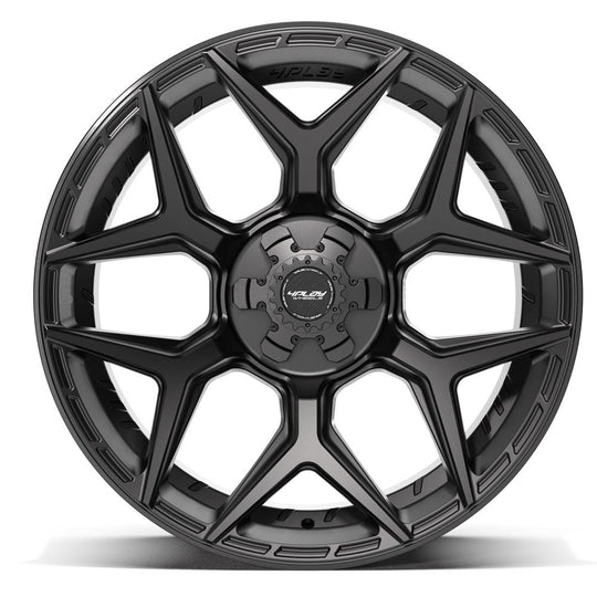 4P06-22120-6D55-44B1 - 4Play 4P06 22X12 6X139.7 / 6X135 ET-44mm Satin Black - 4Play Wheels Canada