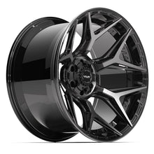 Charger l'image dans la galerie, 4P06-22120-6D55-44BBT - 4Play 4P06 22X12 6X139.7 / 6X135 ET-44mm Gloss Black with Brushed Face &amp; Tinted Clear - 4Play Wheels Canada