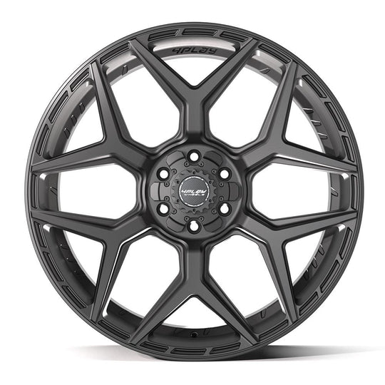 4P06-24100-6D55-18B1 - 4Play 4P06 24X10 6X139.7 / 6X135 ET18mm Satin Black - 4Play Wheels Canada