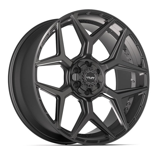4P06-24100-6D55-18B1 - 4Play 4P06 24X10 6X139.7 / 6X135 ET18mm Satin Black - 4Play Wheels Canada