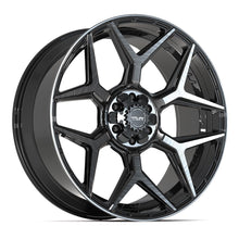 Charger l'image dans la galerie, 4P06-24100-6D55-18BBT - 4Play 4P06 24X10 6X139.7 / 6X135 ET18mm Gloss Black with Brushed Face &amp; Tinted Clear - 4Play Wheels Canada