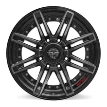 Charger l'image dans la galerie, 4P08-20100-8170-24BBT - 4Play 4P08 20X10 8X170 ET-24mm Gloss Black with Brushed Face &amp; Tinted Clear - 4Play Wheels Canada