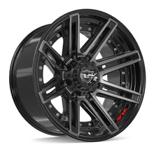 Charger l'image dans la galerie, 4P08-20100-8170-24BBT - 4Play 4P08 20X10 8X170 ET-24mm Gloss Black with Brushed Face &amp; Tinted Clear - 4Play Wheels Canada