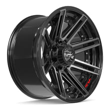 Charger l'image dans la galerie, 4P08-20100-8180-24BBT - 4Play 4P08 20X10 8X180 ET-24mm Gloss Black with Brushed Face &amp; Tinted Clear - 4Play Wheels Canada