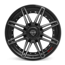 Load image into Gallery viewer, 4P08-22100-5D55-24BBT - 4Play 4P08 22X10 5X127 5X139.7 ET-24mm Gloss Black Brushed with Tinted Clear - 4Play Wheels Canada