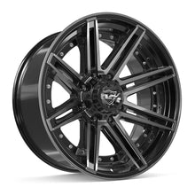 Load image into Gallery viewer, 4P08-22100-8180-24BBT - 4Play 4P08 22X10 8X180 ET-24mm Gloss Black with Brushed Face &amp; Tinted Clear - 4Play Wheels Canada
