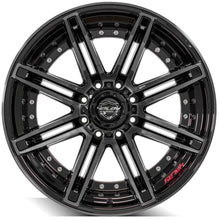Load image into Gallery viewer, 4P08-22120-8170-44BBT - 4Play 4P08 22X12 8X170 -44MM Gloss Black w/ Brushed Face &amp; Tinted Clear - 4Play Wheels Canada