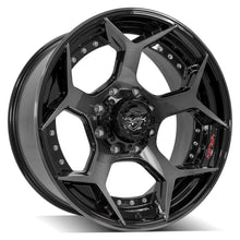 Charger l'image dans la galerie, 4P50-22100-8170-24BBT - 4Play 4P50 22X10 8X170 ET-24mm Gloss Black Brushed with Tinted Clear - 4Play Wheels Canada