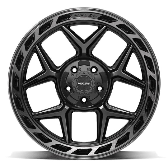4P55-20100-5D55-18BBT - 4Play 4P55 20X10 5X127 / 5X139.7 ET-18mm Gloss Black with Brushed Face & Tinted Clear - 4Play Wheels Canada