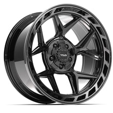 Charger l'image dans la galerie, 4P55-20100-5D55-18BBT - 4Play 4P55 20X10 5X127 / 5X139.7 ET-18mm Gloss Black with Brushed Face &amp; Tinted Clear - 4Play Wheels Canada