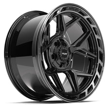 Charger l'image dans la galerie, 4P55-20100-5D55-18BBT - 4Play 4P55 20X10 5X127 / 5X139.7 ET-18mm Gloss Black with Brushed Face &amp; Tinted Clear - 4Play Wheels Canada