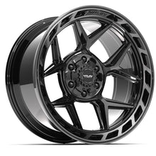 Load image into Gallery viewer, 4P55-20100-6D55-18BBT - 4Play 4P55 20X10 6X139.7 / 6X135 ET-18mm Gloss Black with Brushed Face &amp; Tinted Clear - 4Play Wheels Canada