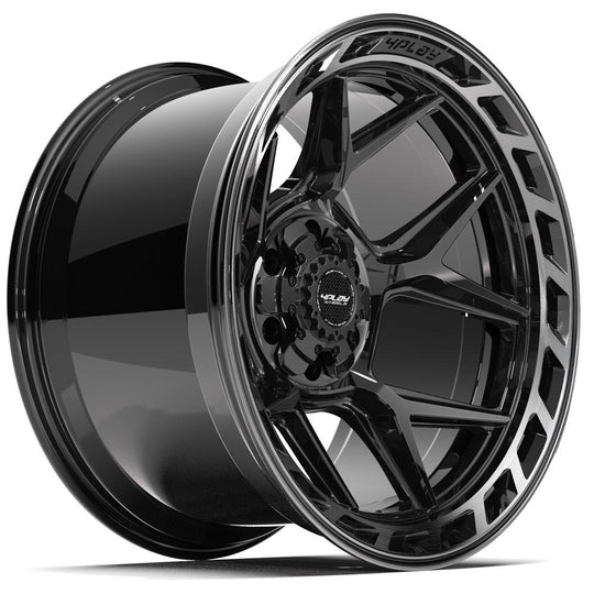 4P55-20120-6D55-44BBT - 4Play 4P55 20X12 6X139.7 / 6X135 ET-44mm Gloss Black with Brushed Face & Tinted Clear - 4Play Wheels Canada